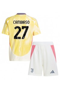 Juventus Andrea Cambiaso #27 Babytruitje Uit tenue Kind 2024-25 Korte Mouw (+ Korte broeken)